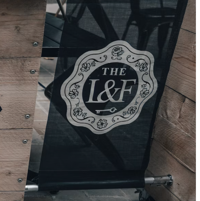 Logo that says The L&F for lost and found.
