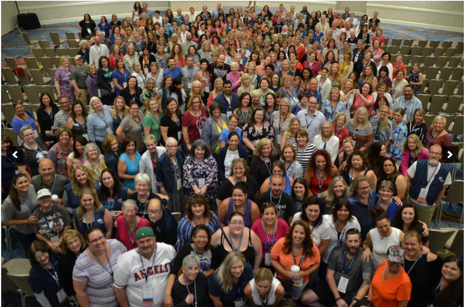 Photo of hundreds of Camp Widow participants in San Diego, CA