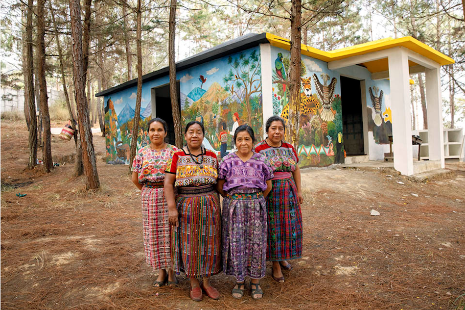 Three widowed women in Comalapa, Guatemala