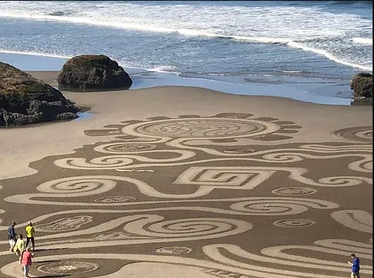 Labyrinth on Oregon Coast.