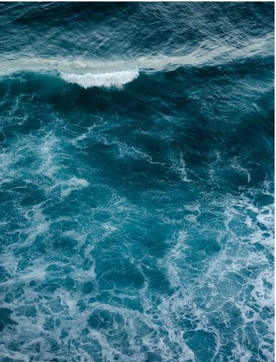 Ariel view of ocean depths.