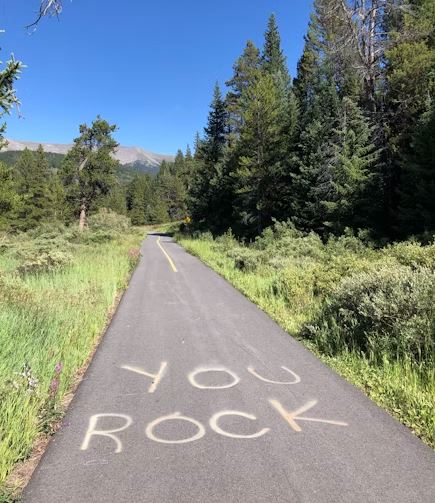 Road with the words, You Rock