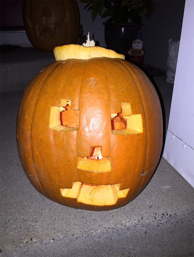 a photo of a jack-o-lantern