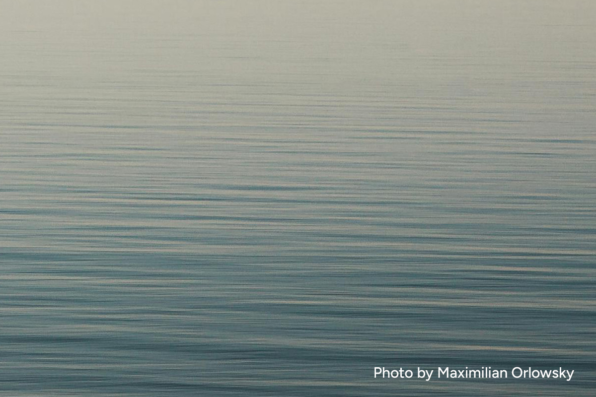 a very calm sea