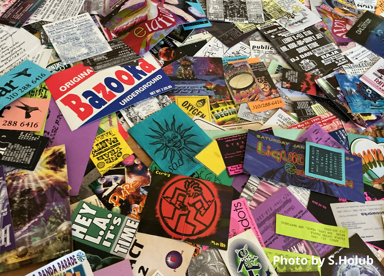 dozens of old rave flyers